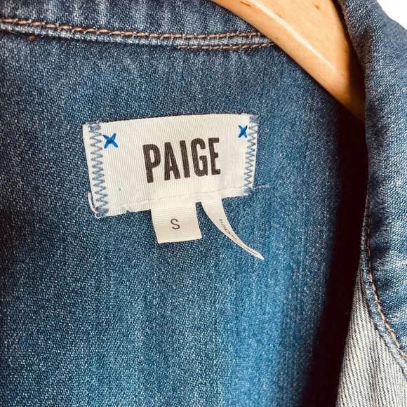 Paige Light Washed Distressed Denim Jean Jacket - Picture 3 of 10